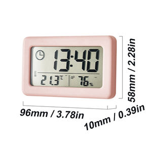 वायरलेस डिजिटल थर्मामीटर और आर्द्रता मॉनिटर प्लास्टिक से बने घर के उपयोग के लिए 10-99% रेंज इनडोर-आउटडोर तापमान घड़ी - Product Image 4