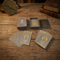 Özel Altın Varak Baskılı Ofset Kağıt Karton Düğün Davetiyesi Teşekkür Kartı Logolu Onaylama Kartları Tarot Kartları Rehber Kitabı