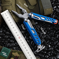 Alicates Multiherramienta EDC con Logotipo Personalizado, Cuchillo Plegable para Camping, Alicates Portátiles de Supervivencia para Exteriores con Funda de Nailon