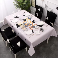 Nappe carrée moderne en polyester imperméable et anti-taches, résistante aux déversements, lavable, pour la maison, l'hôtel et les banquets