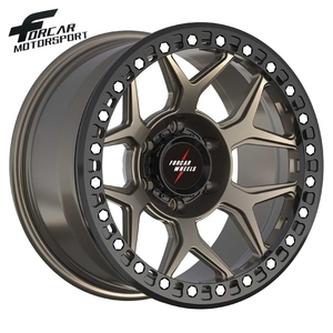 Cerchi in Alluminio T6061 Monoblocco con Bordo Nero, Prodotti in Cina, per Auto Passeggeri, SUV, Forcar Motorsport, Fuoristrada - Product Image 1