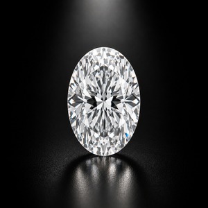 Diamant ovale de laboratoire de qualité supérieure, pierre brute, clarté VVS1-VVS2-VS1, taille VG à excellente, éclat blanc pour la fabrication de bijoux fins - Product Image 1