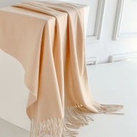 Echarpes souples pour femmes Automne Hiver Mode Couleur Solide Grand Châle Wraps Polyester Femmes Long Tassel Scarf