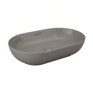 Lavabo Ovalado para Encimera de 61.5 cm, Color Gris Mate - Product Image 3