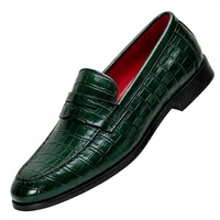Mocassins Penny Homme en Cuir Véritable Gaufré Croco Respirants Décontractés Habillés Grandes Tailles Personnalisables Logo OEM ODM