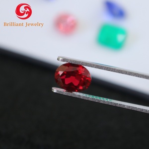 Ready Stock Wholesales Price Synthetic <strong>Ruby</strong> Stone 1ct-5ct Oval Shape Loose Gemstone Pigeon Blood <strong>Ruby</strong> Lab Grown <strong>Ruby</strong> - Product Image 2
