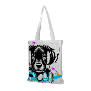 Bolsas de algodón reutilizables, lavables y duraderas de 34 x 38 cm para compras, promocionales - Product Image 1