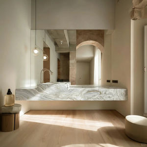 Décoration intérieure moderne en pierre <span class=keywords><strong>naturelle</strong></span> chinoise polie, motif dragon argenté, pour application sur les sols et les murs d'hôtels - Product Image 4