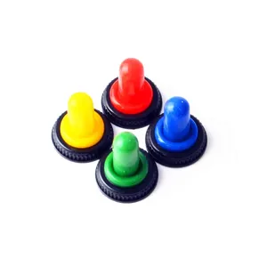 Interruptor de arranque de 12mm, cubierta impermeable, verde, rojo, amarillo, azul