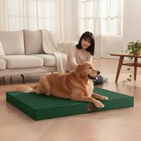 Lit orthopédique lavable pour chien, en tissu Oxford imperméable, avec mousse alvéolée, matelas pour animaux de compagnie pour grands chiens, vente en gros, design personnalisé