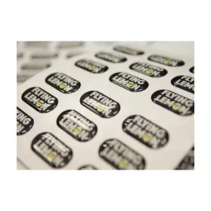 Hot selling High Quality Custom Logo Waterproof Clear Crystal Resin Epoxy Metal Metallic Dome Label Sticker