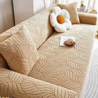 Housse de canapé universelle en velours jacquard à motifs floraux, couvrante, toutes saisons, anti-griffures pour chats, lavable, moderne