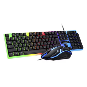 USB 2.0 Wired 104-Keys Keyboard LED Mouse Combo Latest Gaming <b>Accessories</b> for Home Office Notebook Desktop <b>Computer</b> - Product Image 1