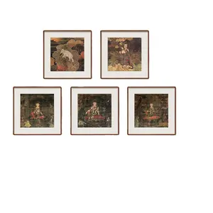 Beijing Fahai Temple Frescoes reproductions High-qulity Art prints Buddhist figure paintings wooden framed wall arts painting