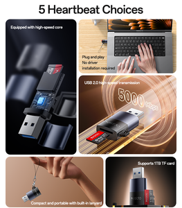 Yesido USB2.0 High-speed <strong>USB</strong> Interface Aluminum Alloy Support 1TB Plug and Play TF <strong>Card</strong> <strong>Reader</strong> Adapter GS36 - Product Image 3