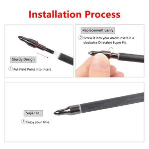 Maßgefertigte Feldspitzen 100gr Pfeilspitze mit O-Ring für 6,2mm Schaft Stahl Einschraubbare Pfeilspitzen - Product Image 6