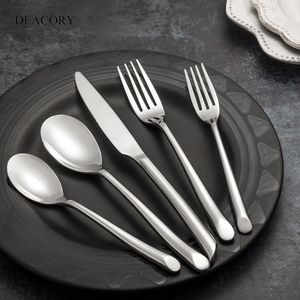 Juego de Cubiertos de Acero Inoxidable Plateado de Alta Calidad, Cuchillo para Carne, Cuchara, Tenedor para Ensalada, Juego de Utensilios para Hotel y Restaurante - Product Image 5
