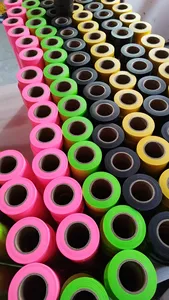 MANCAI Muestra Gratis PVC Flagging Impermeable No Adhesivo Cinta de Advertencia Adhesivo PVC/Vinilo Flagging Tape