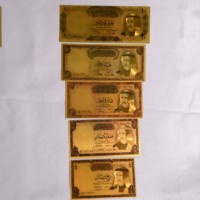 Kuwait Vente en gros 10 pièces Billet de banque personnalisé en or Billet de banque en plastique plaqué or