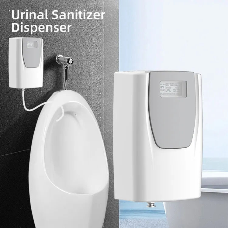 automatic toilet urinal and bathroom desodorizing sanitizer lcd urinal disinfectan dispenser