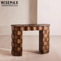 Meubles WISEMAX, table console en marbre et bois de style nordique luxueux pour salon, hôtel, bureau, restaurant, villa