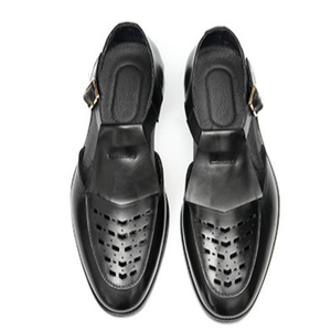 Chaussures en cuir pour hommes, sandales originales faites à la main, sandales en cuir pour hommes sur mesure, semelle épaisse, sandales de ville confortables et respirantes - Product Image 2