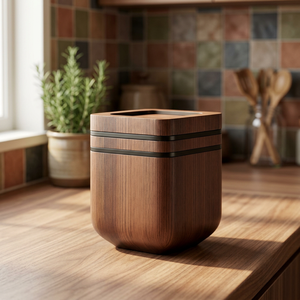 Urne funéraire carrée en bambou et cendres avec couvercle métallique – Contenant commémoratif pour crémation, pour sanctuaire domestique – Artisanat indien - Product Image 3