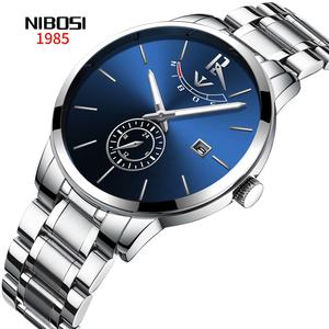 NIBOSI — montre-bracelet de Sport en acier inoxydable, étanche, en or, de marque supérieure, style Sport, Business, livraison gratuite, collection 2318 - Product Image 3