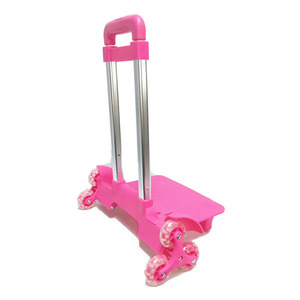Customized 6 Climbing Stairs Wheels Folding Aluminum Telescopic Luggage Trolley <strong>Handle</strong> For Kids Schoolbag - Product Image 4