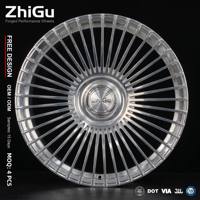 Jantes de performance concaves chromées à rayons multiples forgées sur mesure en 6061-T6, 18-22 pouces, finition miroir, certifiées DOT JWL TUV