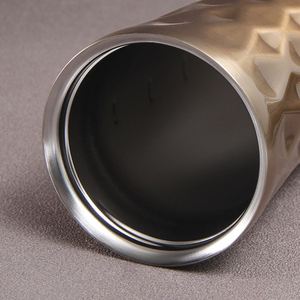 Vaso de Acero Inoxidable con Aislamiento al Vacío, Tapa Abatible Portátil, Vaso Recto para Beber, Vaso Creativo con Forma de Diamante para Coche, Regalo con Impresión - Product Image 5