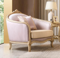 Canapé de salon de villa haut de gamme personnalisé, style européen classique français, tissu, bois massif sculpté antique, ensemble de meubles de canapé