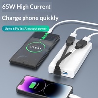 Câble d'extension USB un-vers-deux avec coudes haut/bas/gauche/droite, prend en charge la charge rapide 65W et le transfert de données USB 2.0