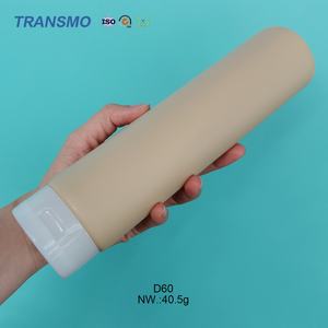 Tubo de Crema de Manos de 500 ml, Botella de Plástico Amarilla Suave, Tubo Exprimible para Loción, Envase Personalizable para Crema de Manos, Tubo de Plástico - Product Image 1