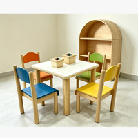 Chaise d'apprentissage pour enfants en bois massif empilable à profil bas, chaise en bois pour la maternelle, pour la maison et le salon
