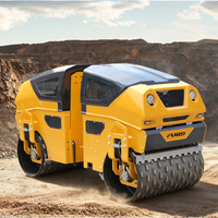 Compactador vibrant à double tambour de 1,3 tonne pour routes, avec télécommande et conception compacte