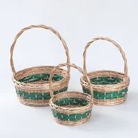 Wicker Fruit Basket with Wooden Handle, Mothers Day Baskets