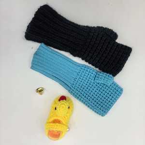 Gants d'hiver unisexes en acrylique/coton tricotés, mitaines chaudes et douces au crochet sans doigts, avec poignets extensibles, pour le bureau et l'écriture - Product Image 5