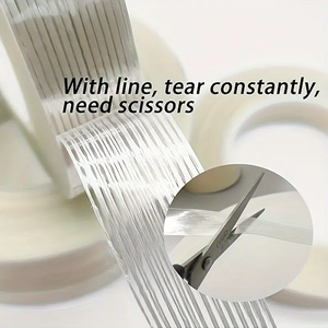 YOUJIANG Transparent Strong Bidirectional Mesh Glass Fiber <strong>Tape</strong> High Temperature Industrial Heavy <strong>Binding</strong> Fixed Filament <strong>Tape</strong> - Product Image 5