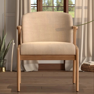 Chaise de salle à manger en bois massif, style Wabi Sabi, chaise de réception moderne chinoise pour salon, bureau, usage adulte - Product Image 1