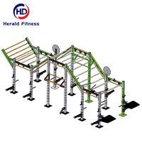 Système d'entraînement fonctionnel multi-stations de qualité commerciale robuste pour la musculation, rack de puissance de gym, échelle d'escalade fitness