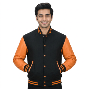 Veste universitaire sur mesure de haute qualité pour homme, idéale pour l'hiver, col montant et manches longues, en toile, en promotion - Product Image 1