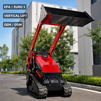 Mini-chargeuse sur chenilles V1000, 650 kg, moteur diesel Kubota, commande par joystick, EPA Euro 5, multi-attaches, garantie 1 an