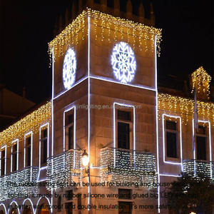 אורות לד מסוג וילון, 2 מטר, RGB, ניתנים לשינוי צבעים, בעלי תו תקן <span class=keywords><strong>CE</strong></span>, לקישוט חוץ, לבית, למסיבות חג המולד, חתונות וחגים. - Product Image 5