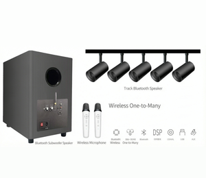 Sistema de Cine en Casa Inalámbrico 5.1 Canales con Subwoofer Activo, 5 Altavoces, 2 Micrófonos, Canta y Ve Películas en Uno, Bluetooth - Product Image 1