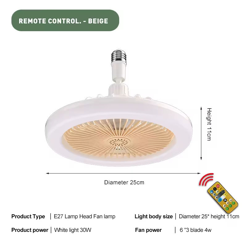 Remote control aromatherapy fan light