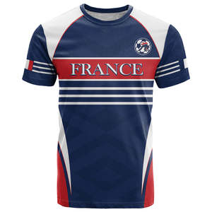 Maillots d'entraînement de football personnalisés à manches courtes, couleur drapeau français, pour le soutien de la Coupe du Monde 2026 – Vente en gros - Product Image 1