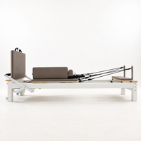 Le meilleur des meilleurs : Machine Reformer avec barre de repose-pieds réglable, en aluminium blanc, pour studio