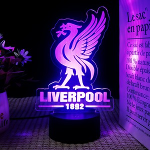 New DIY Custom Creative 3D Illusion Acrylic LED Night <strong>Light</strong> <strong>Football</strong> Club Design with Touch/Sensor Control Multicolored Dimmable - Product Image 6