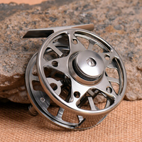 27760 LEO[AL75 Moulinet de pêche à la mouche CNC tout aluminium pour gaucher] Matériel de pêche en gros pour la pêche sur glace et la pêche à lancer avant